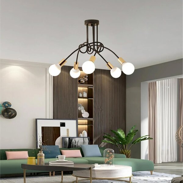 Toolight Lampa Paradise 5 černé zlato APP518-5C