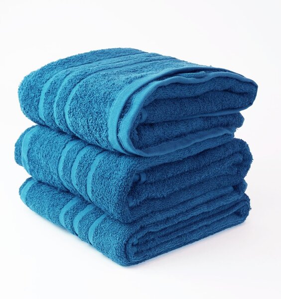 Dobrý Textil Osuška Economy 70x140 - Azurově modrá | 70 x 140 cm