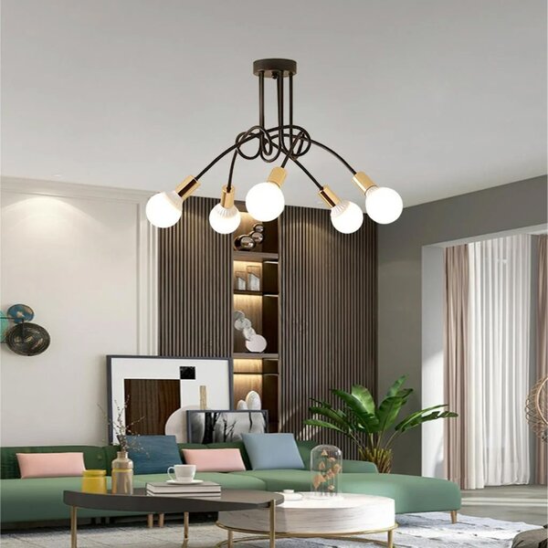 Toolight Lampa Paradise 5 černé zlato APP518-5C