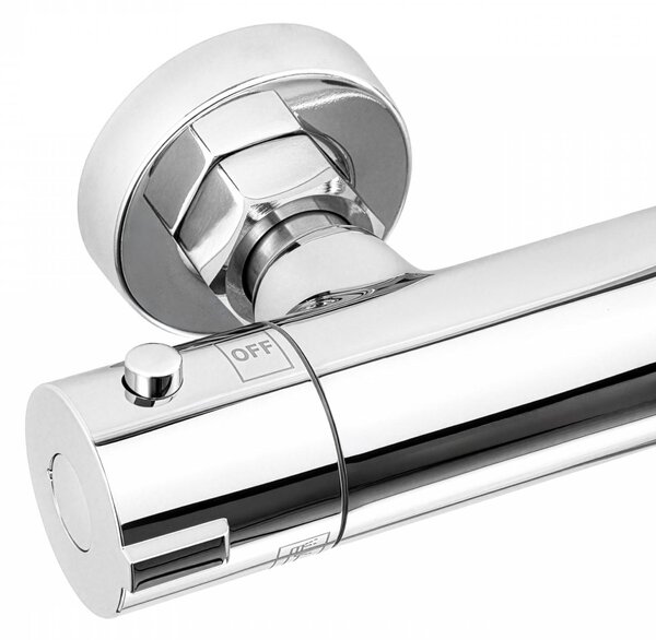 Erga Dubaj, sprchový set s termostatickou baterií a hlavovou sprchou 30 cm, chromová, ERG-YKA-BP.DUBAJ-THERM-30-CHR