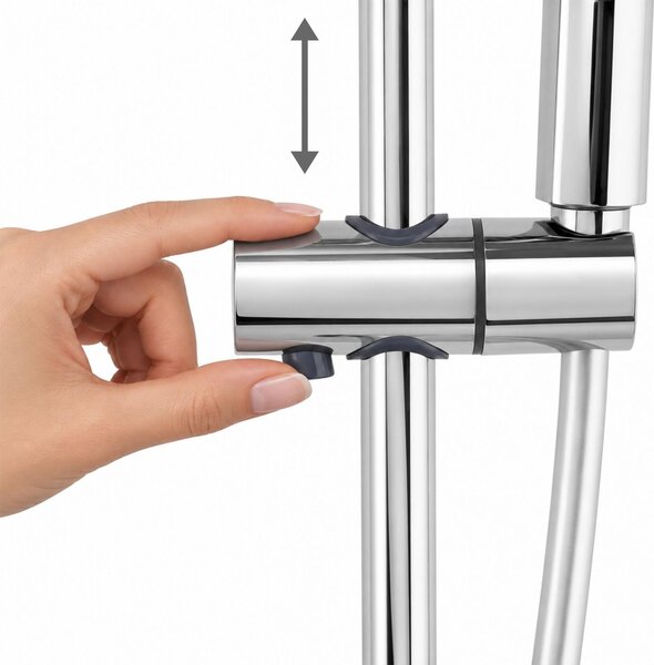 Erga Dubaj, sprchový set s termostatickou baterií a hlavovou sprchou 30 cm, chromová, ERG-YKA-BP.DUBAJ-THERM-30-CHR