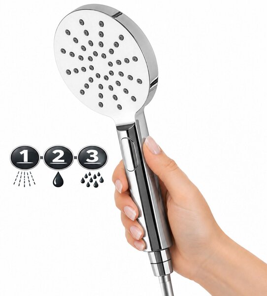 Erga Dubaj, sprchový set s termostatickou baterií a hlavovou sprchou 30 cm, chromová, ERG-YKA-BP.DUBAJ-THERM-30-CHR