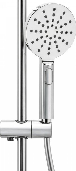 Erga Dubaj, sprchový set s baterií a hlavovou sprchou 23 cm, chromová, ERG-YKA-BP.DUBAJ23-CHR