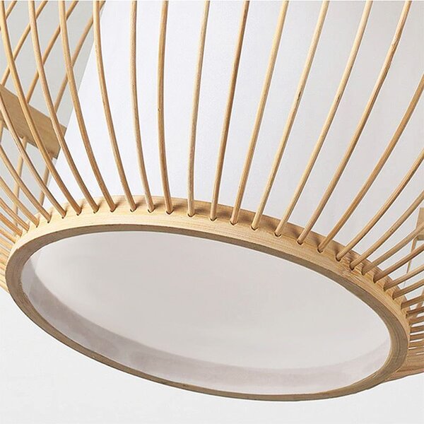 Toolight Natural, závěsné stropní svítidlo 50cm 1xE27 APP1632-1CP, přírodní hnědá-bílá, OSW-05144