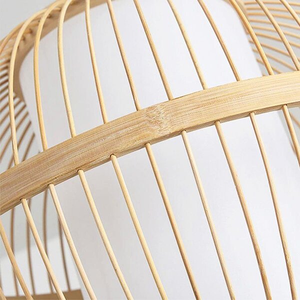 Toolight Natural, závěsné stropní svítidlo 50cm 1xE27 APP1632-1CP, přírodní hnědá-bílá, OSW-05144