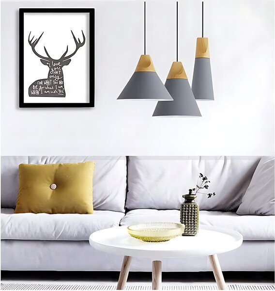 Toolight - Závěsná lampa Scandi A 1xE27, bílá-hnědá, OSW-00148