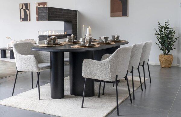 Nordic Living Set čtyř šedohnědých keramických misek Selly 15 cm