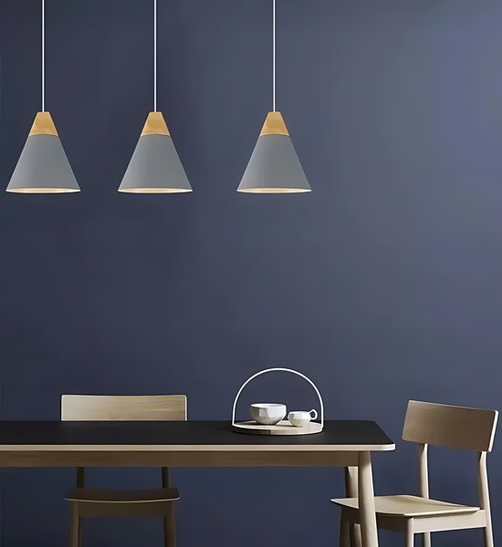 Toolight - Závěsná lampa Scandi A 1xE27, bílá-hnědá, OSW-00148