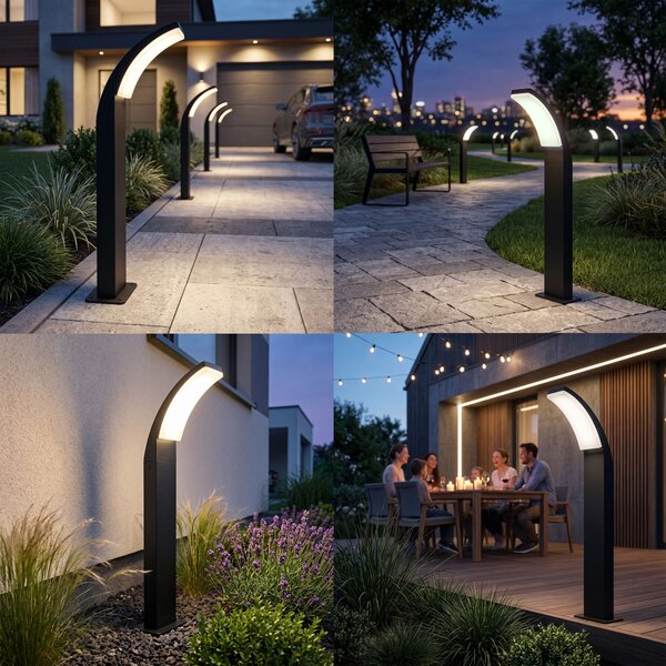 Toolight Toolight,, JNH033-G, zahradní LED sloupek, v. 60 cm, 12 W, 4500 K, IP44, černá matná, OSW-56227