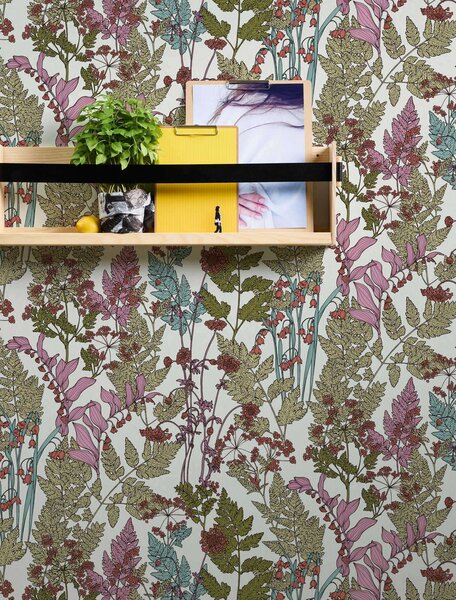 A.S. Création | Vliesová tapeta na zeď AP Floral Impression 37751-3 | 0,53 x 10,05 m | vícebarevná, bílá