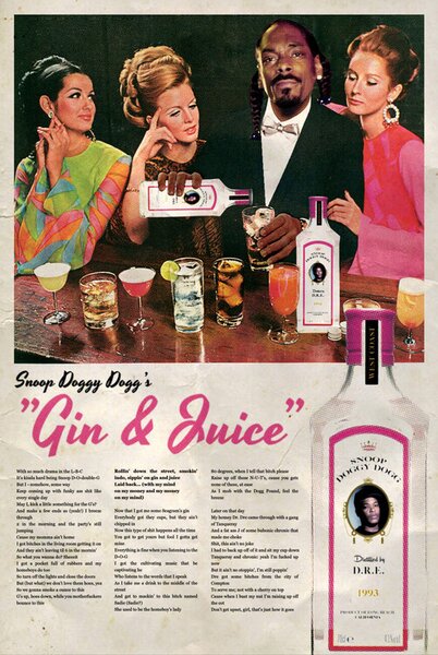 Plakát, Obraz - Ads Libitum - Gin and Juice, (40 x 60 cm)