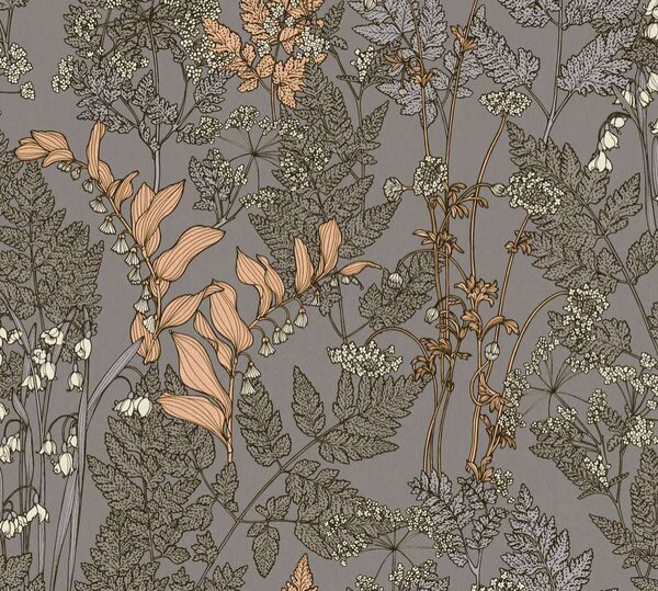 A.S. Création | Vliesová tapeta na zeď AP Floral Impression 37751-9 | 0,53 x 10,05 m | vícebarevná, béžová, šedá
