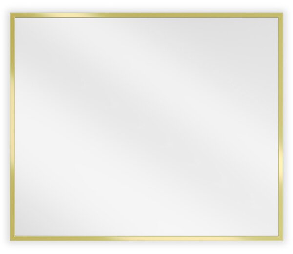 Mexen Loft, obdélníkové koupelnové zrcadlo 60 x 50 cm, barva rámu zlatá lesklá, 9852-060-050-000-50