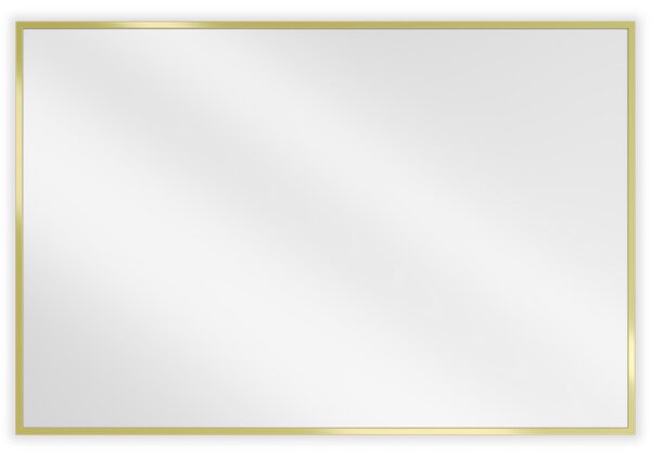 Mexen Loft, obdélníkové koupelnové zrcadlo 90 x 60 cm, barva rámu zlatá lesklá, 9852-090-060-000-50