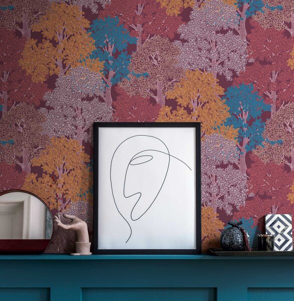 A.S. Création | Vliesová tapeta na zeď AP Floral Impression 37753-3 | 0,53 x 10,05 m | vícebarevná, fialová, žlutá