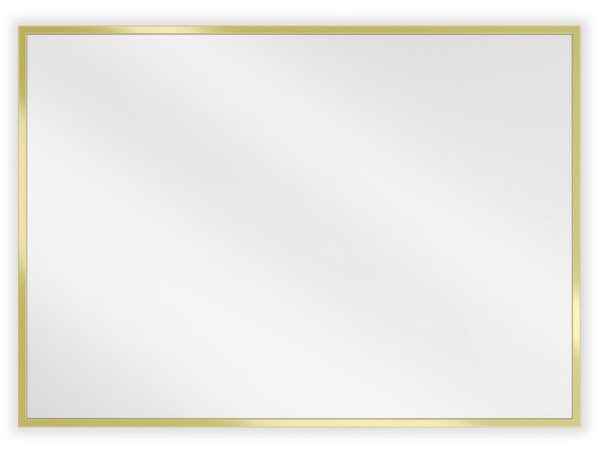 Mexen Loft, obdélníkové koupelnové zrcadlo 70 x 50 cm, barva rámu zlatá lesklá, 9852-070-050-000-50