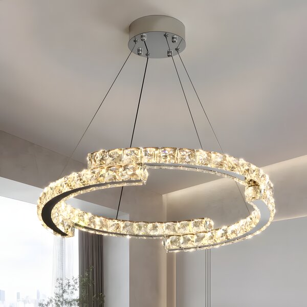 Toolight Toolight, LED křišťálové závěsné svítidlo APP1556-CP, chromová, OSW-05178