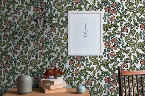 A.S. Création | Vliesová tapeta na zeď AP Floral Impression 37754-5 | 0,53 x 10,05 m | zelená, vícebarevná, bílá, černá