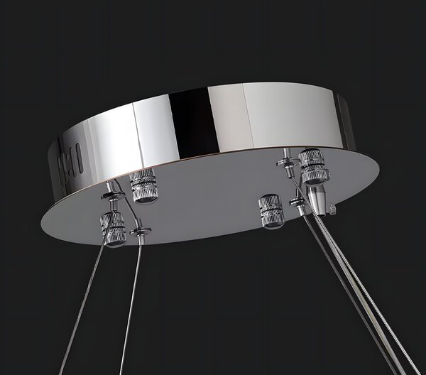 Toolight Toolight, LED křišťálové závěsné svítidlo APP1556-CP, chromová, OSW-05178