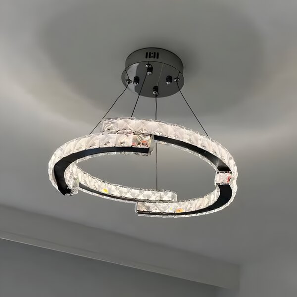Toolight Toolight, LED křišťálové závěsné svítidlo APP1556-CP, chromová, OSW-05178