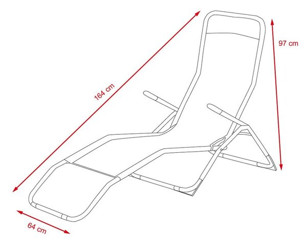 Avenberg Set 2 ks skládacích relaxačních křesel - lehátek Kent