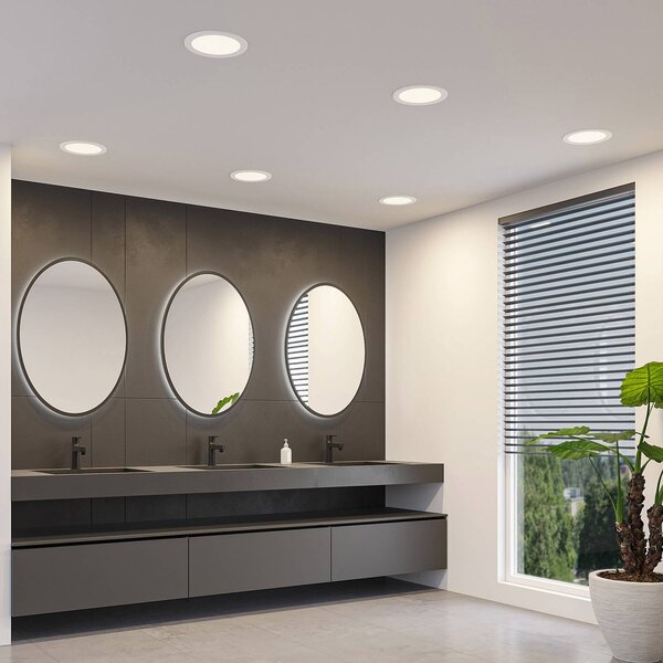 Prios LED vestavné svítidlo Cadance, bílé, 22 cm, sada 3 kusů, CCT