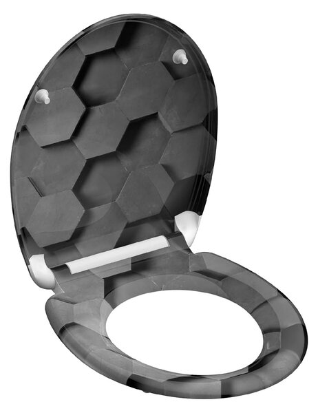 Eisl Sanitär WC prkénko Duroplast Soft Close Hexagons 82392