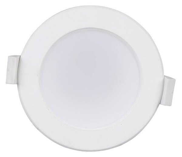 PRIOS Prios LED vestavné svítidlo Rida, sada 3 kusů, bílé, 15 cm, IP44, stmívatelný, Bílá / opál, Koupelna, Hliník, Moderní, Zapuštěné kulaté