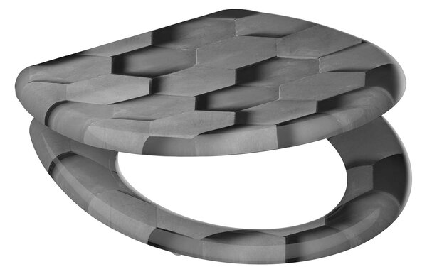 Eisl Sanitär WC prkénko Duroplast Soft Close Hexagons 82392