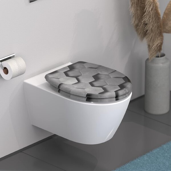 Eisl Sanitär WC prkénko Duroplast Soft Close Hexagons 82392