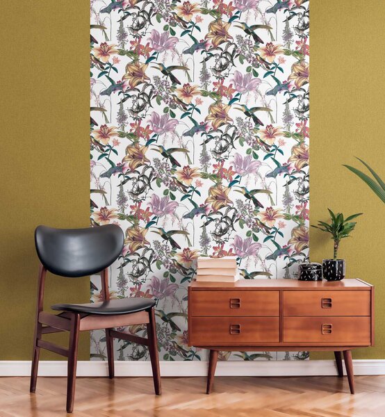 A.S. Création | Vliesová tapeta na zeď AP Jungle Chic 37701-1 | 0,53 x 10,05 m | vícebarevná, bílá