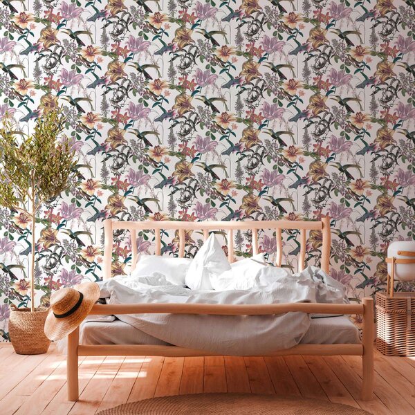 A.S. Création | Vliesová tapeta na zeď AP Jungle Chic 37701-1 | 0,53 x 10,05 m | vícebarevná, bílá