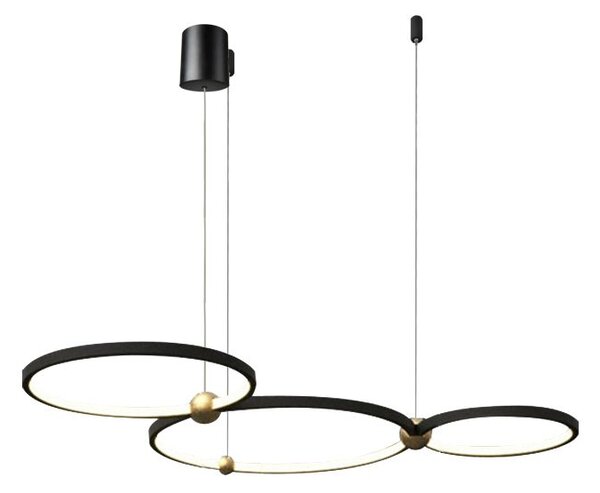 Toolight Ring 3 vedl lampa + dálkové ovládání APP752-30-40-50 černá