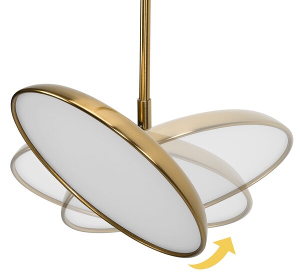 Toolight Toolight, LED stropní svítidlo APP1281-CP Gold, zlatá lesklá, OSW-05183