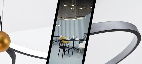 Toolight Ring 3 vedl lampa + dálkové ovládání APP752-30-40-50 černá