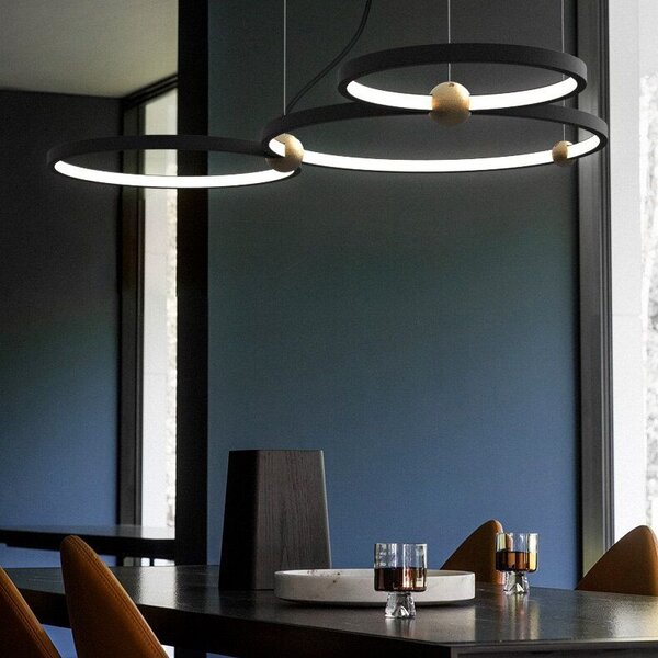 Toolight Ring 3 vedl lampa + dálkové ovládání APP752-30-40-50 černá