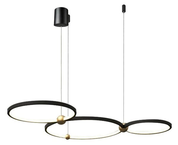 Toolight Ring 3 vedl lampa + dálkové ovládání APP752-30-40-50 černá
