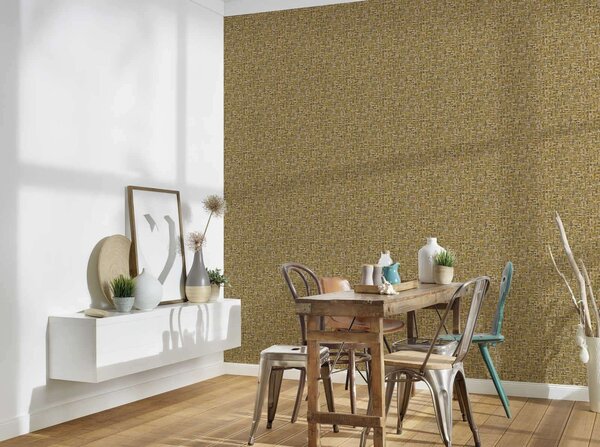 A.S. Création | Vliesová tapeta na zeď AP Jungle Chic 37706-4 | 0,53 x 10,05 m | béžová, žlutá