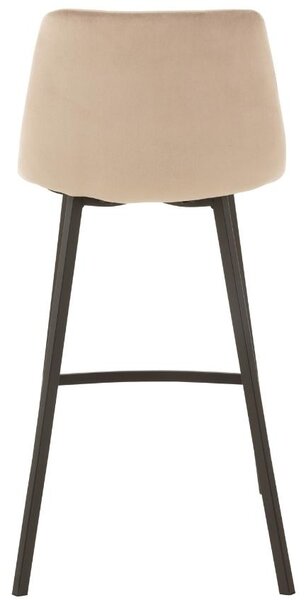 Béžová sametová barová židle J-line Morgy 69 cm