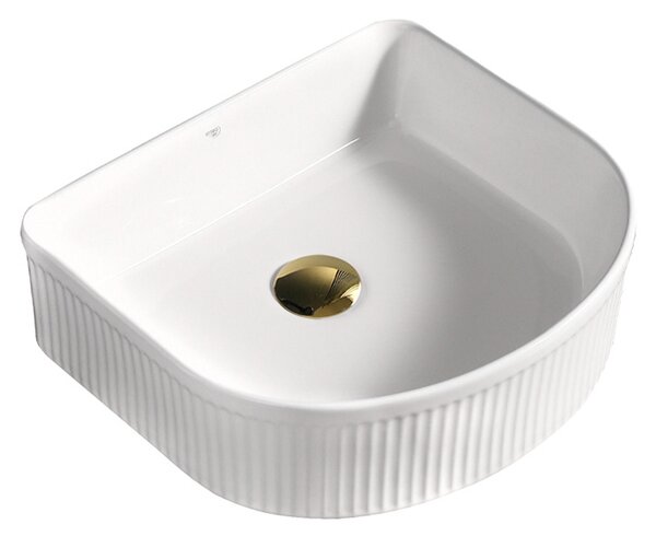BPS-koupelny Keramické umyvadlo na desku HYD-FO-WH-400 40x35 cm, bílé