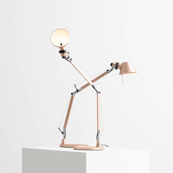 Artemide Tolomeo Micro stolní lampa, měď, Měď, Obývací pokoj / jídelna, Hliník, Design
