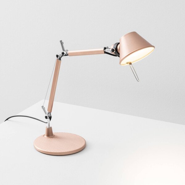 Artemide Tolomeo Micro stolní lampa, měď, Měď, Obývací pokoj / jídelna, Hliník, Design