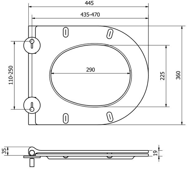 Mexen - WC sedátko SLIM DUROPLAST na wc mísu LENA RICO SOFIA CARMEN (B6101) | soft-close, 39050100