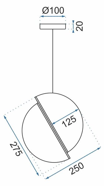 Toolight Závěsná stropní lampa Umělecká Koule APP481-1CP