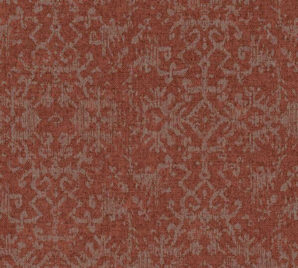 A.S. Création | Vliesová tapeta na zeď Desert Lodge 38521-1 | 0,53 x 10,05 m | červená, metalická, hnědá