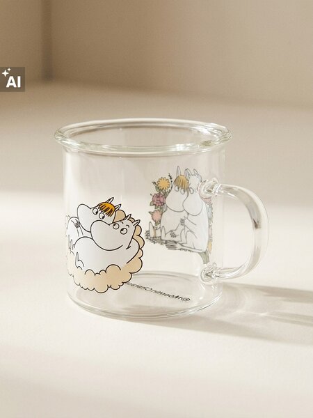 Sinsay - Skleněný hrnek s uchem The Moomins - vícebarevná