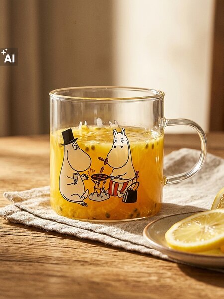 Sinsay - Skleněný hrnek s uchem The Moomins - vícebarevná