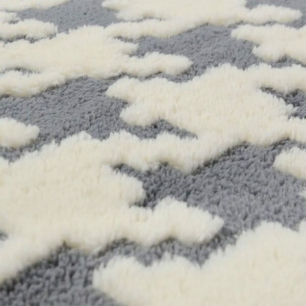 Tutumi Plyšový koberec 3D HOME Clover Pepitka Grey Rozměr (cm): 140 x 200