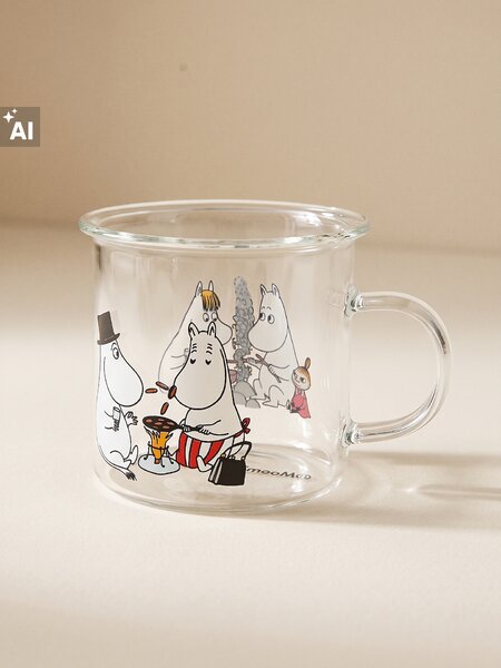Sinsay - Skleněný hrnek s uchem The Moomins - vícebarevná