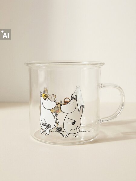 Sinsay - Skleněný hrnek s uchem The Moomins - vícebarevná
